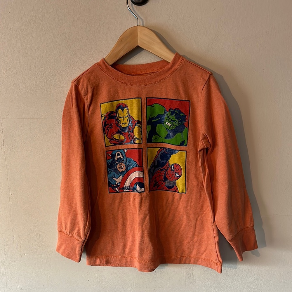 Old Navy Marvel Heroes orange shirt size 5t